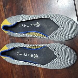 Rothy's Gray and Yellow Flats 10